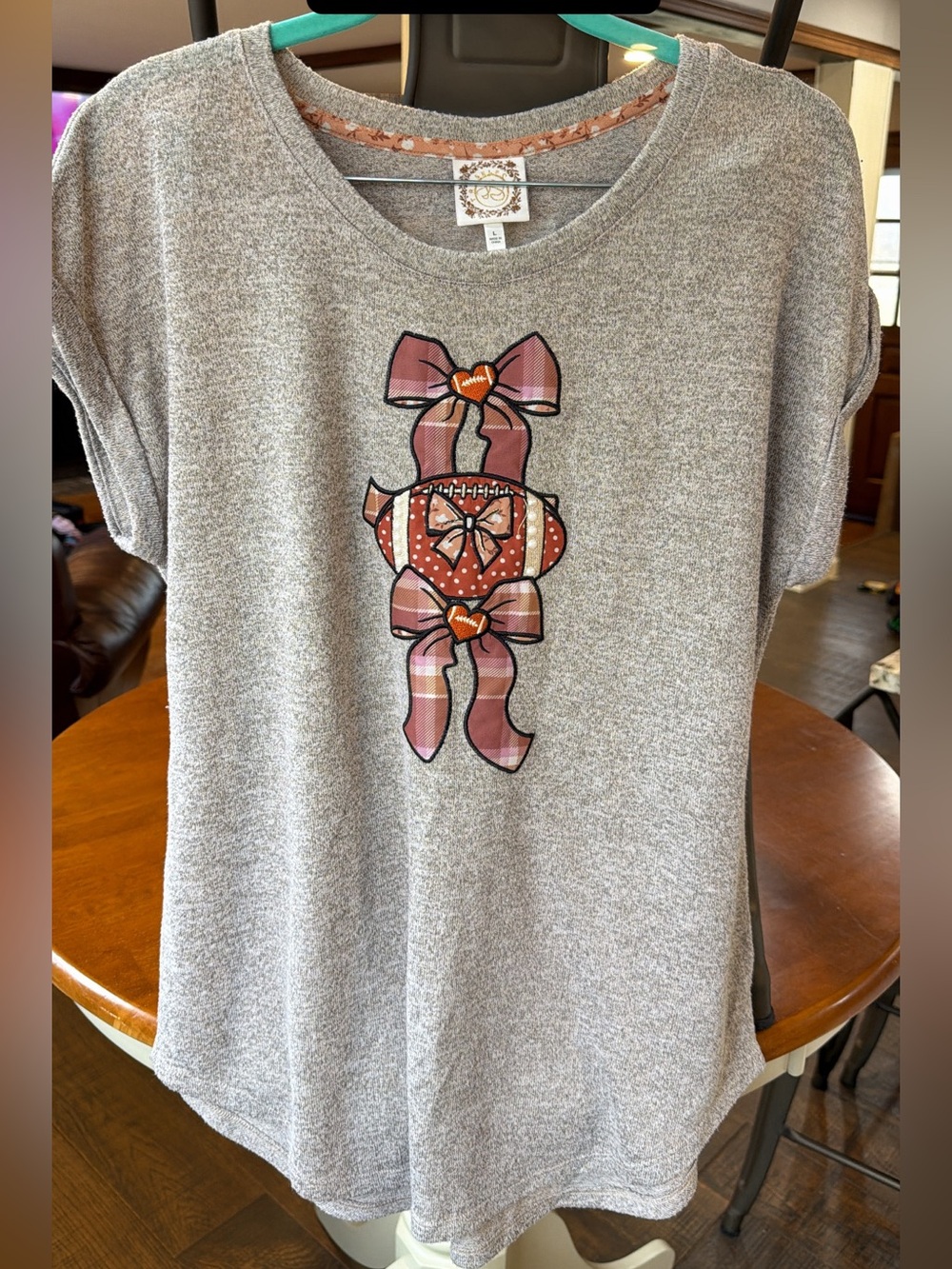 Truself football & bow shirt